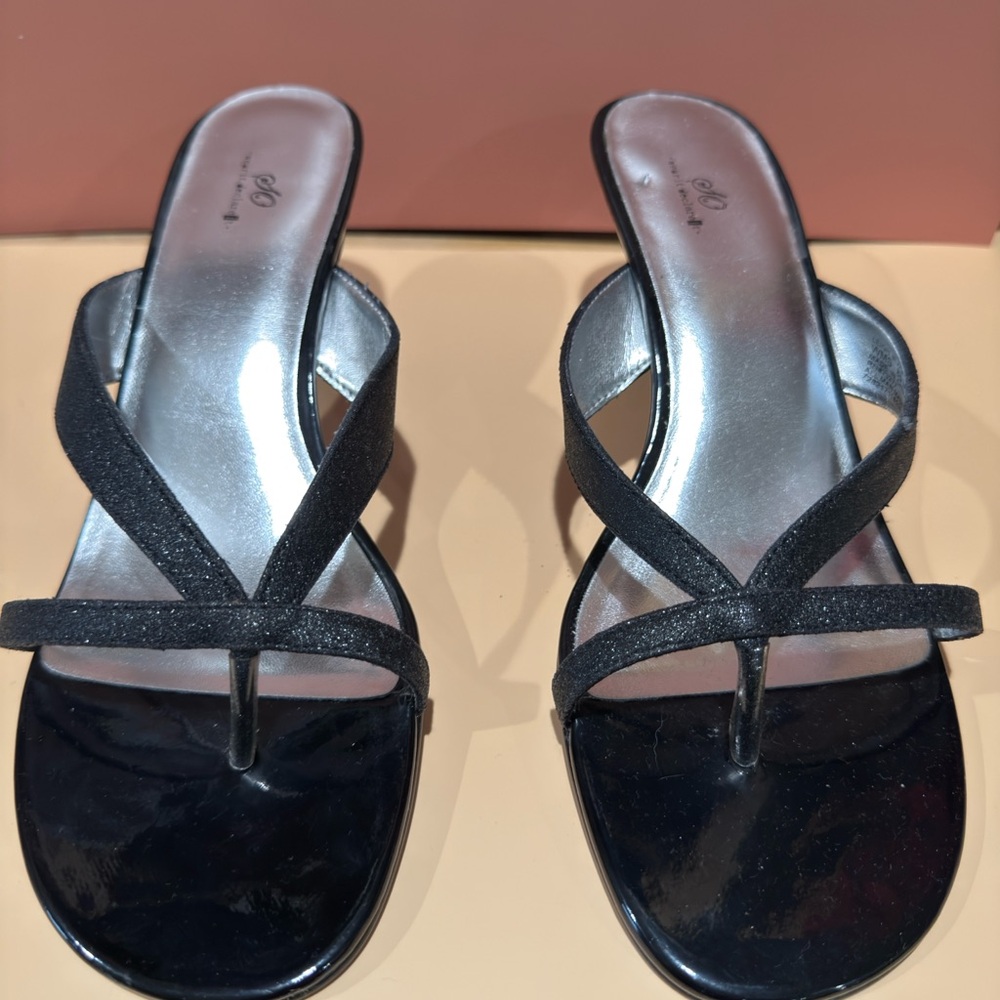 SO Black and Silver Women's Sandals
